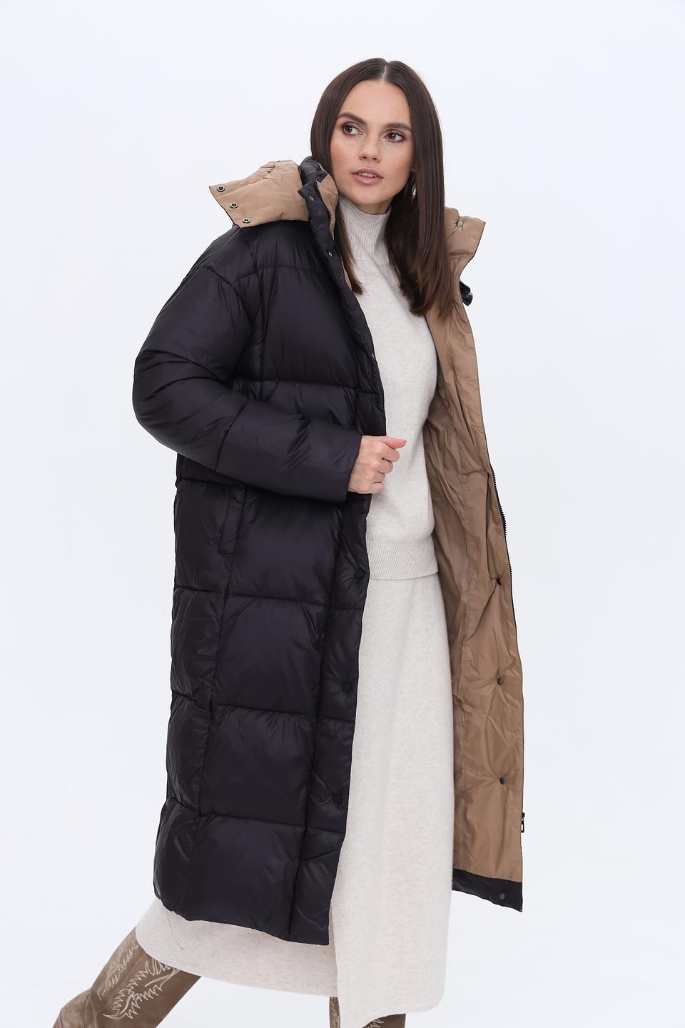 Пальто Pezzo чёрное стеганое