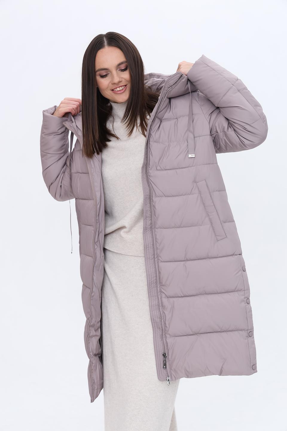 Пальто Pezzo стеганое лавандовое