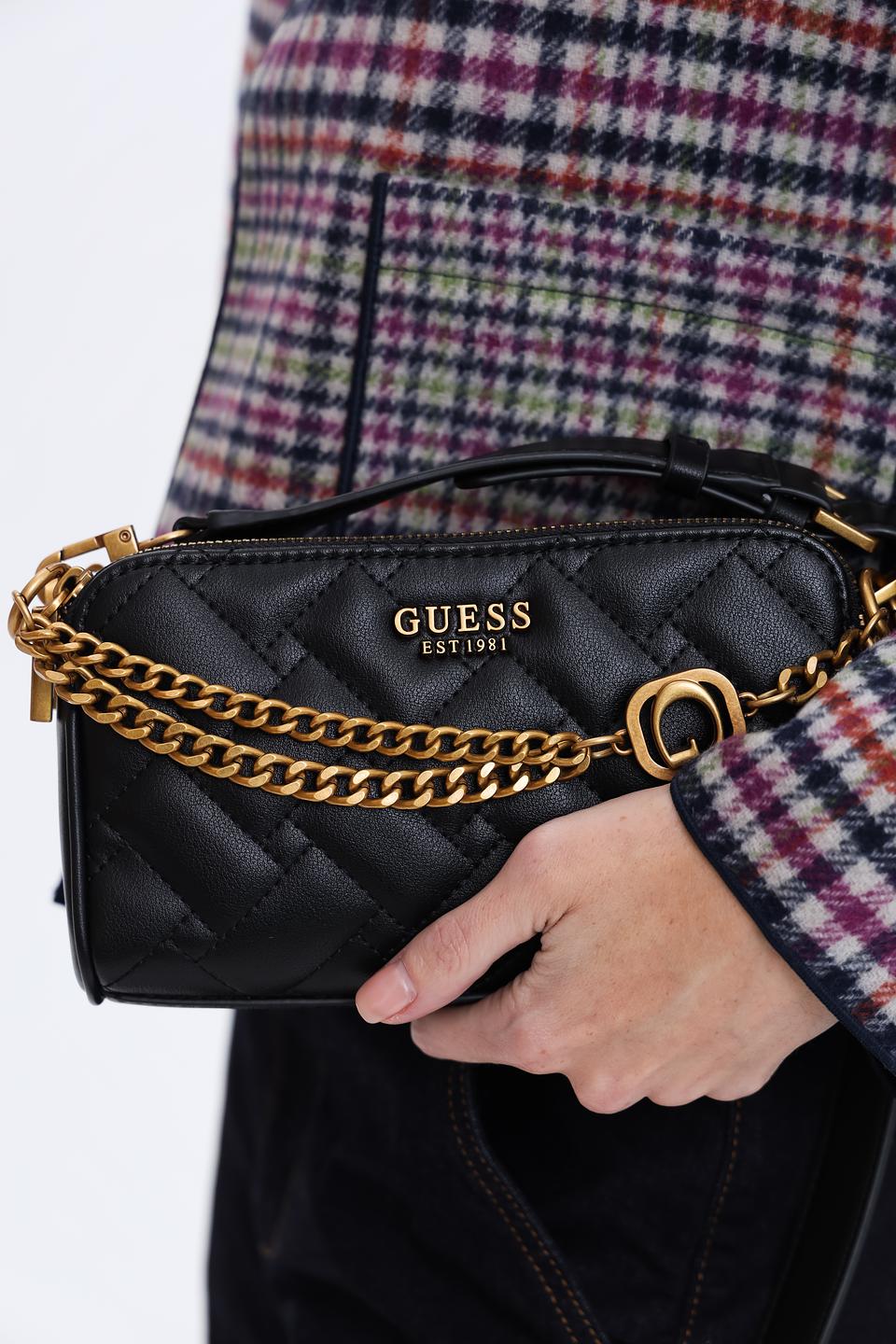 Сумка Guess жен. с цепочкой чёрная