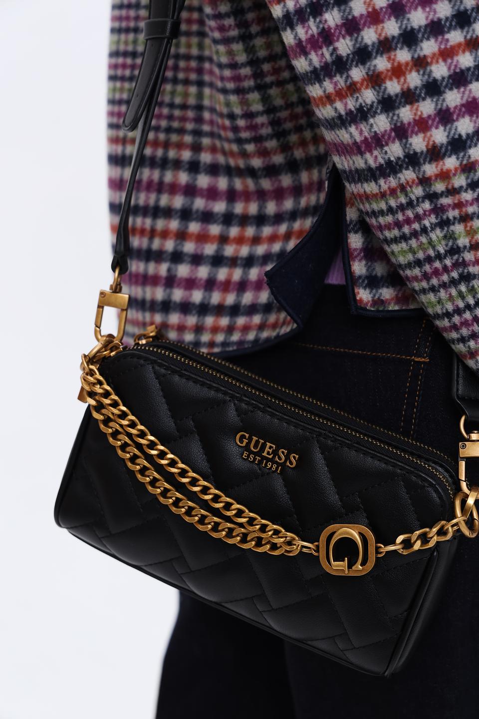 Сумка Guess жен. с цепочкой чёрная