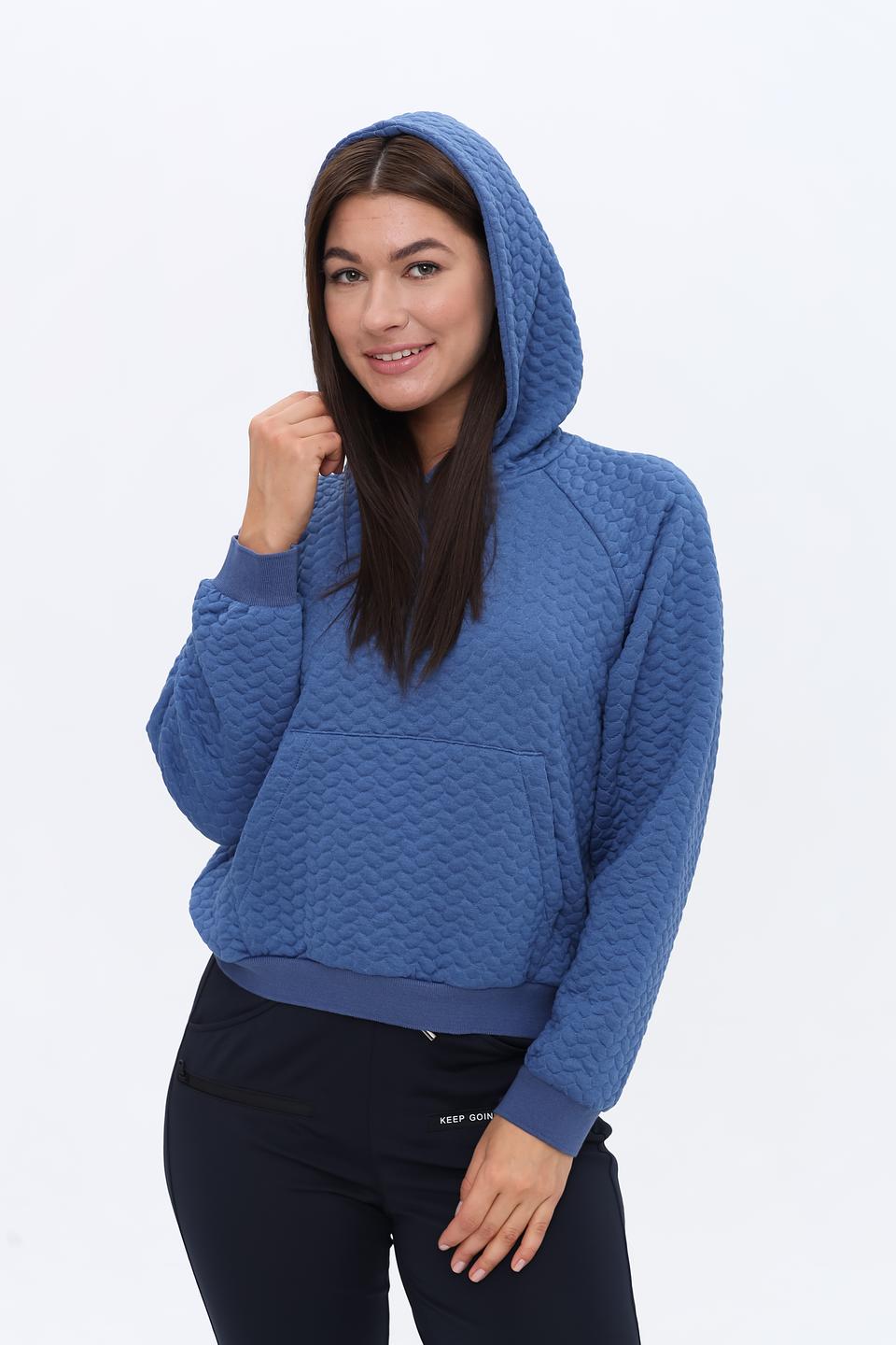 Толстовка MORE and MORE стеганая синяя