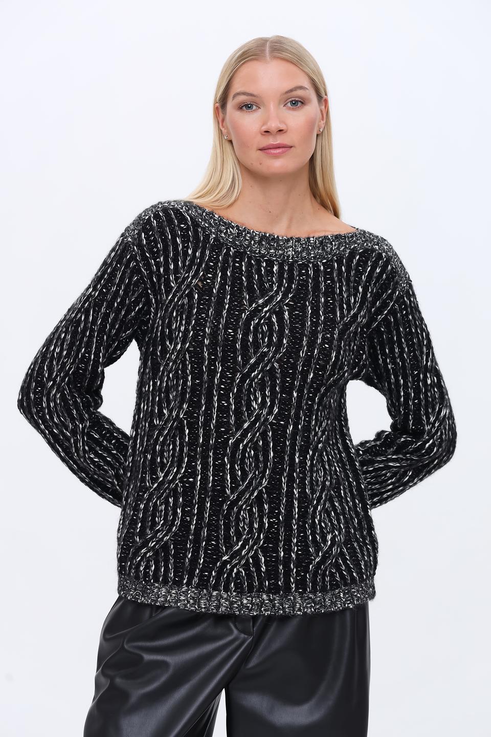 Джемпер Penny Black с косами чёрный