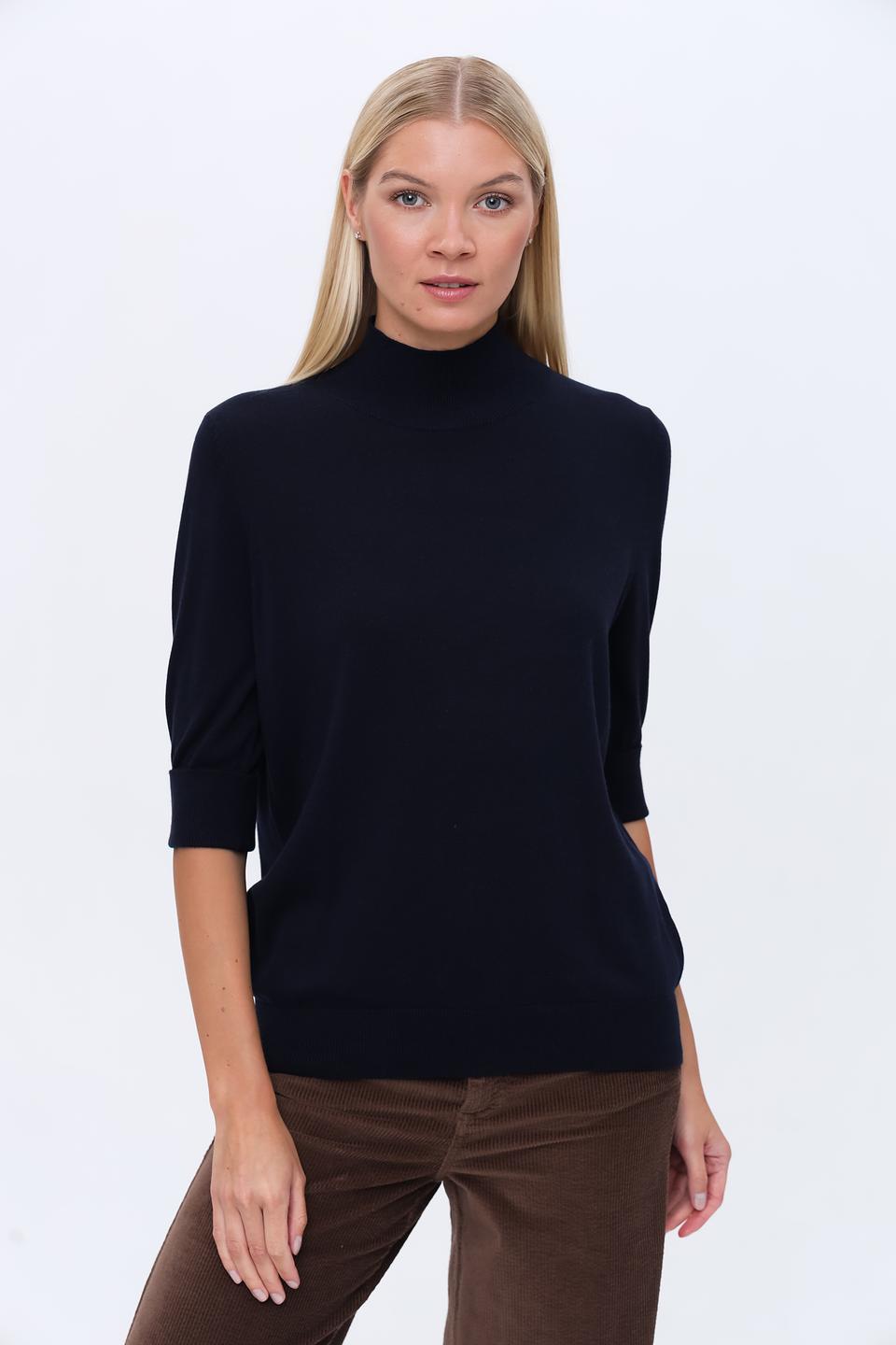 Пуловер Repeat с горлом, тёмно-синий