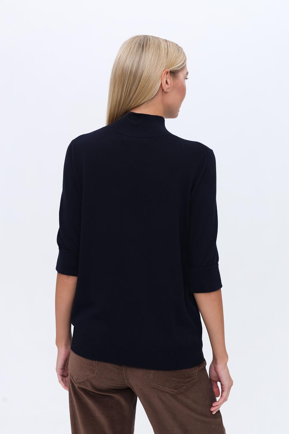 Пуловер Repeat с горлом, тёмно-синий