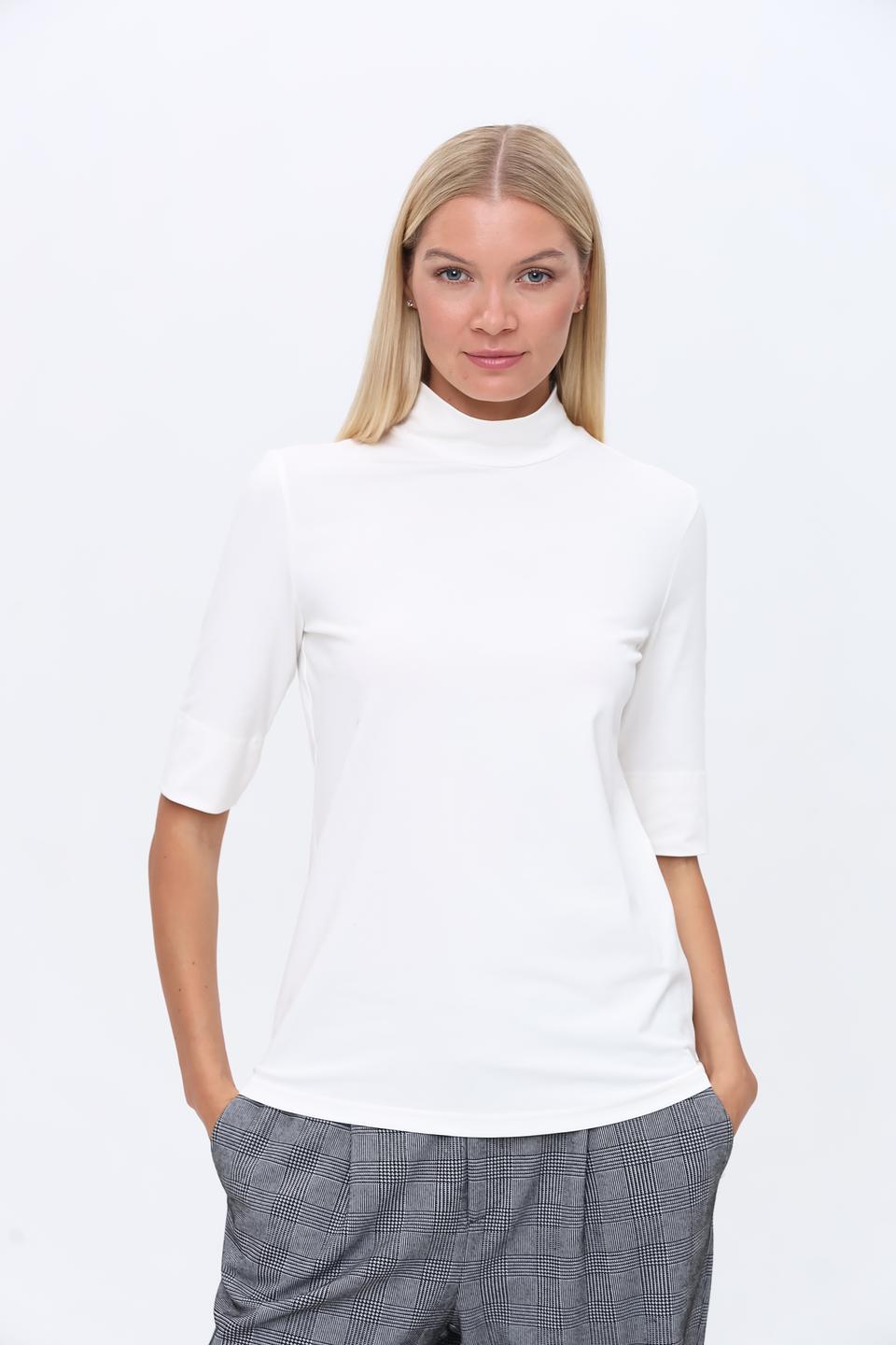 Водолазка SE Stenau белая с коротким рукавом