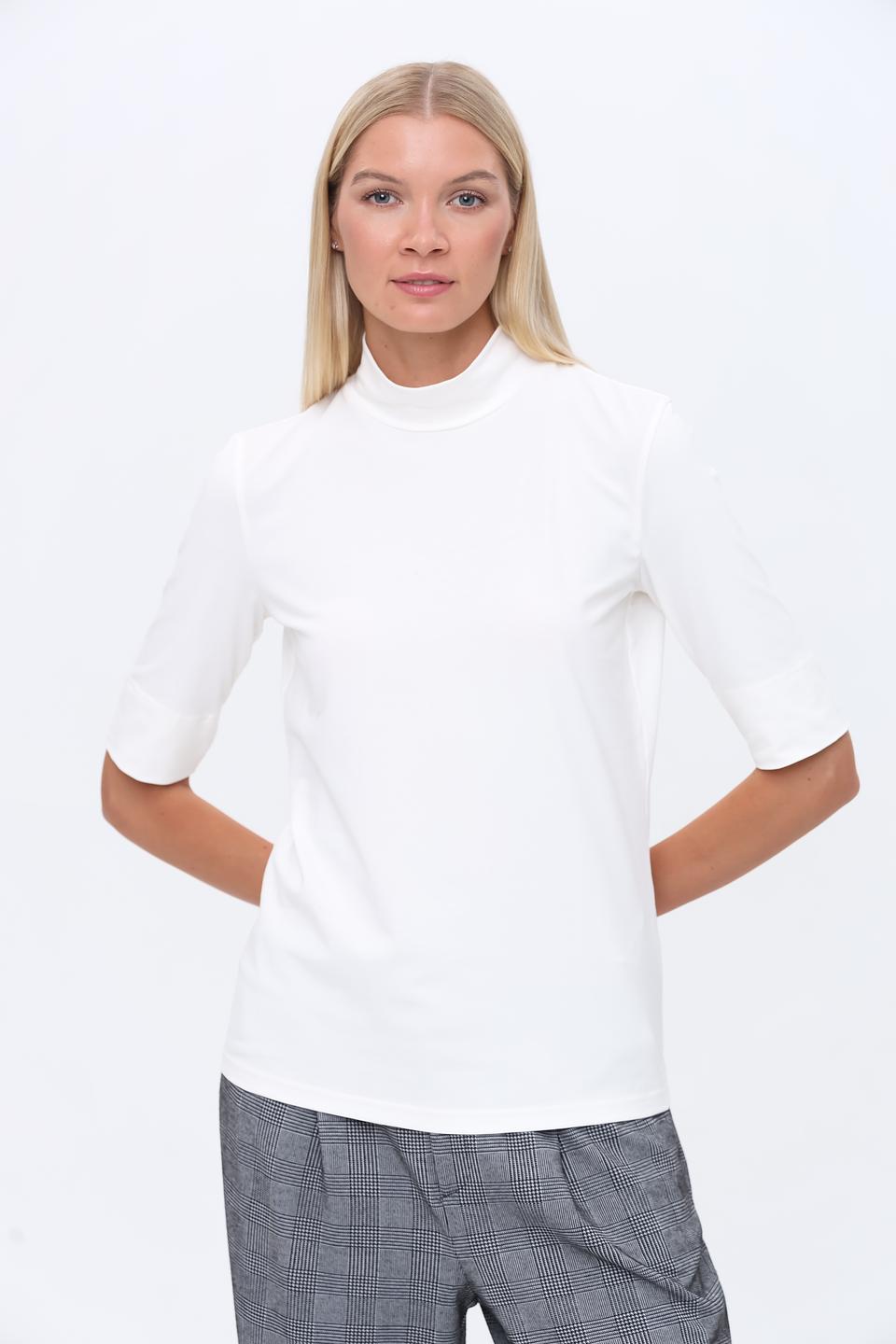 Водолазка SE Stenau белая с коротким рукавом