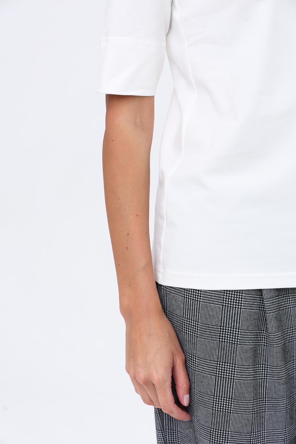 Водолазка SE Stenau белая с коротким рукавом