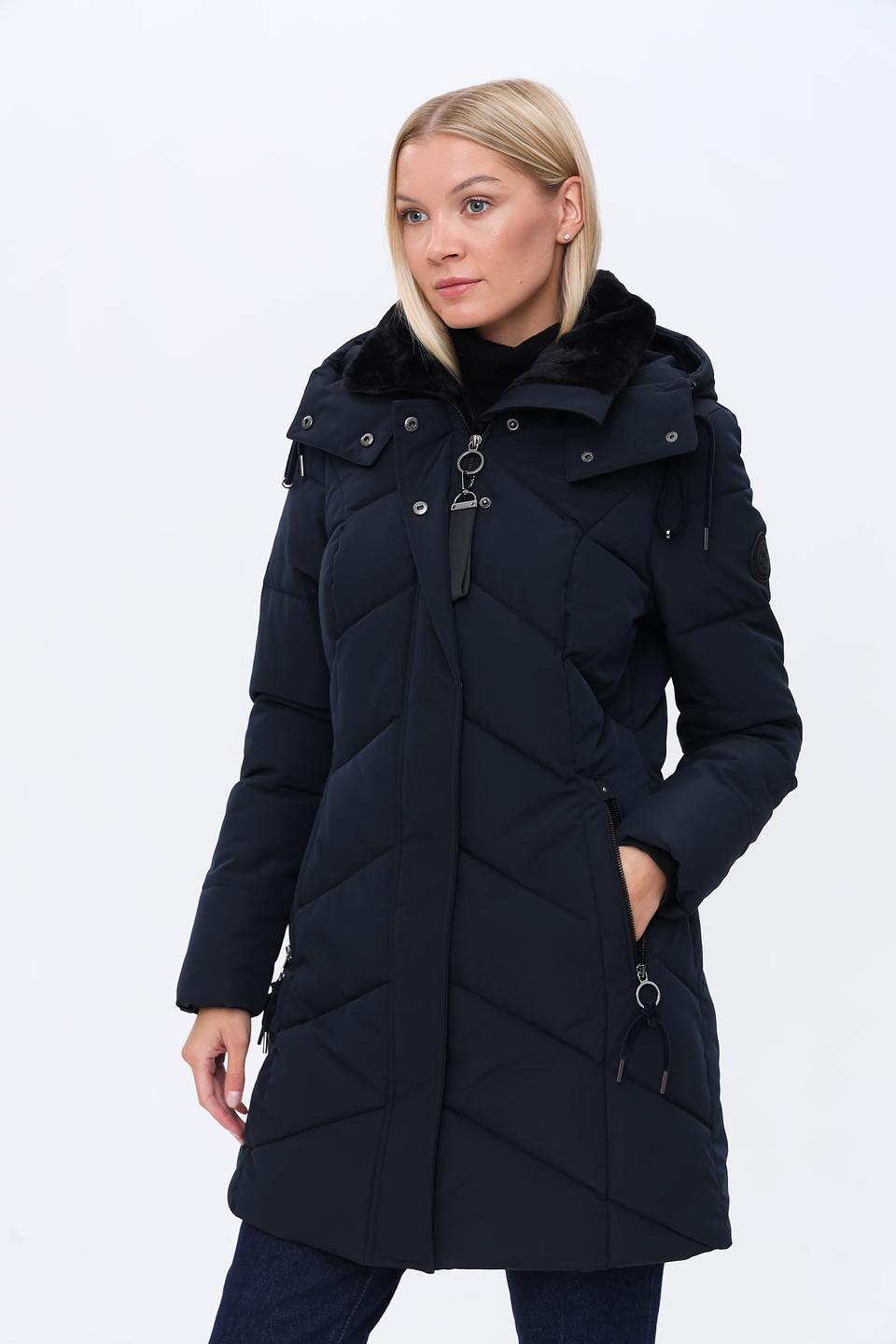 Куртка District стеганая тёмно-синяя