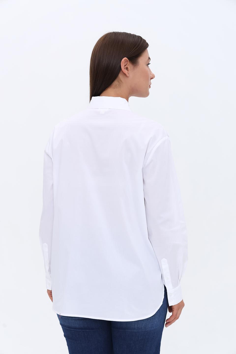 Рубашка UNQ женская белая с карманом