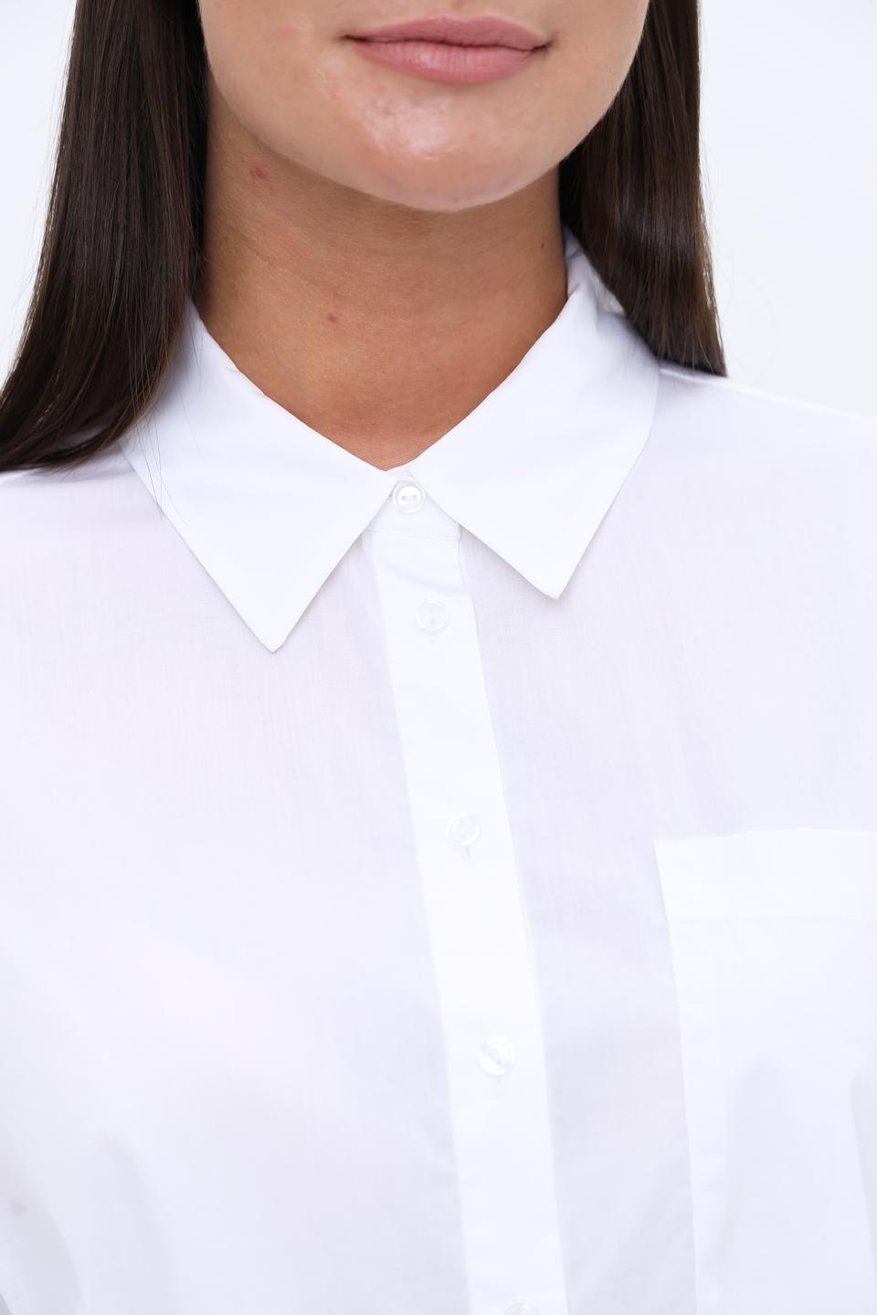 Рубашка UNQ женская белая с карманом