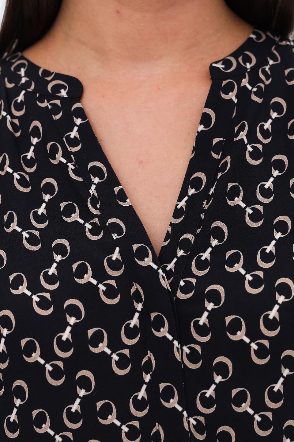 Блуза Catnoir с принтом в горошек чёрный