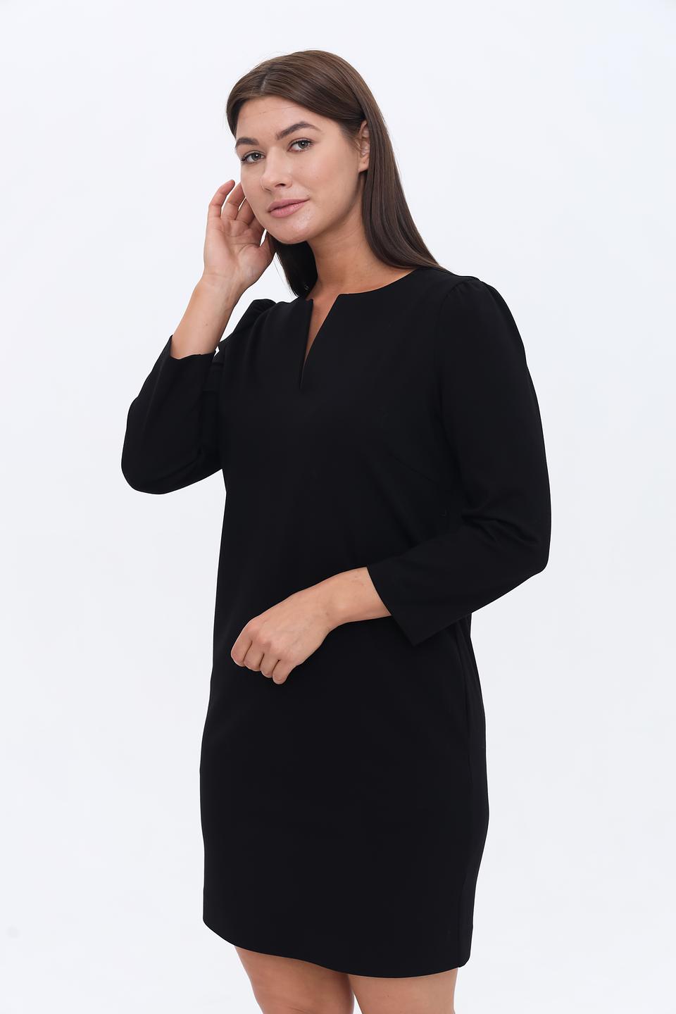 Платье Catnoir чёрное с V-образным вырезом