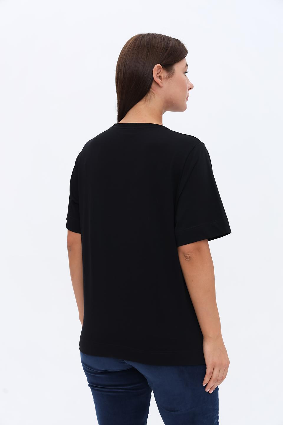 Футболка UNQ женская с принтом чёрная