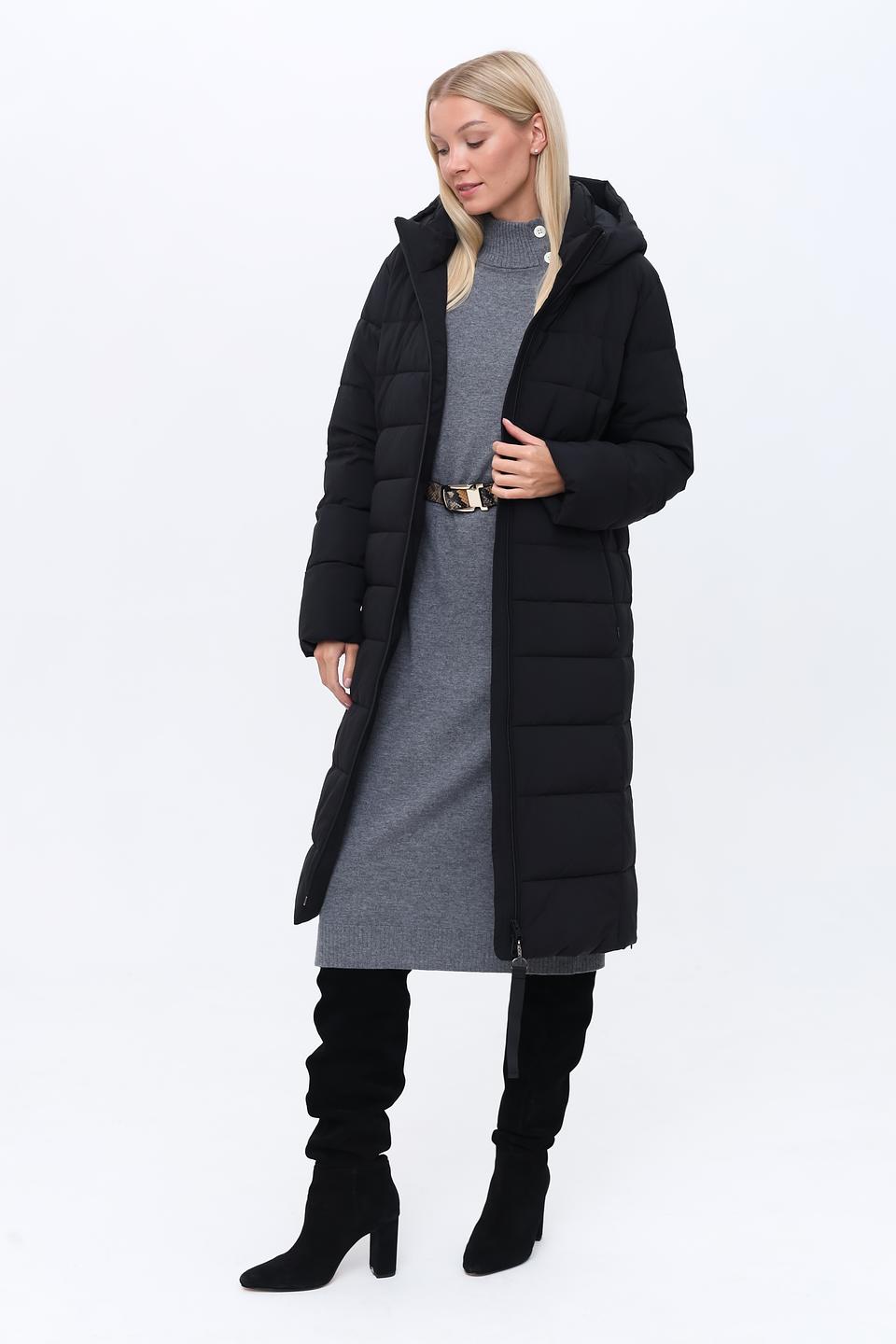 Пальто Cinque стеганое чёрное