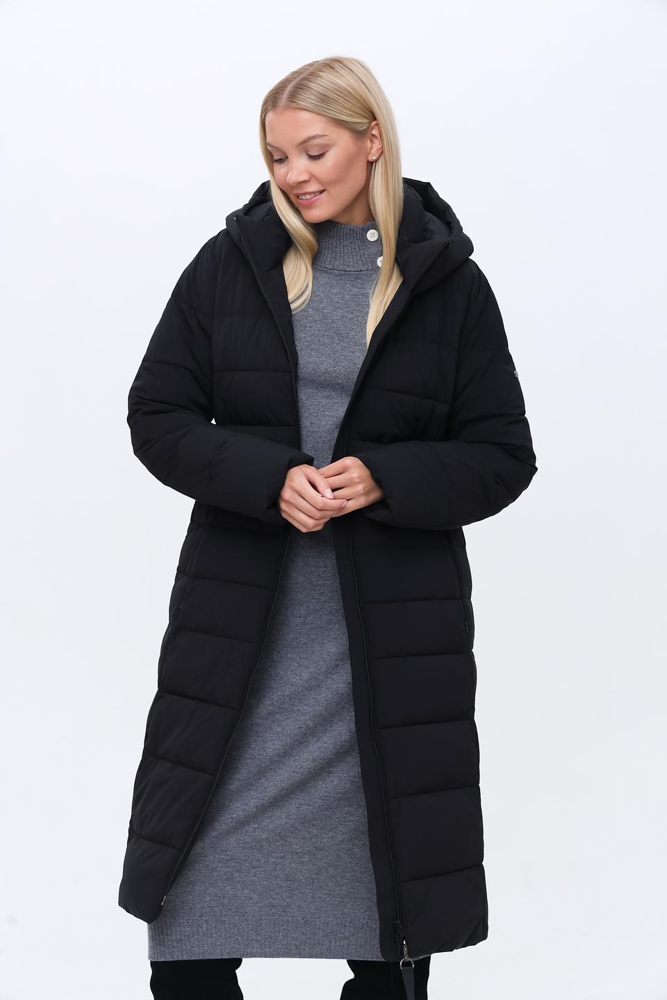 Пальто Cinque стеганое чёрное