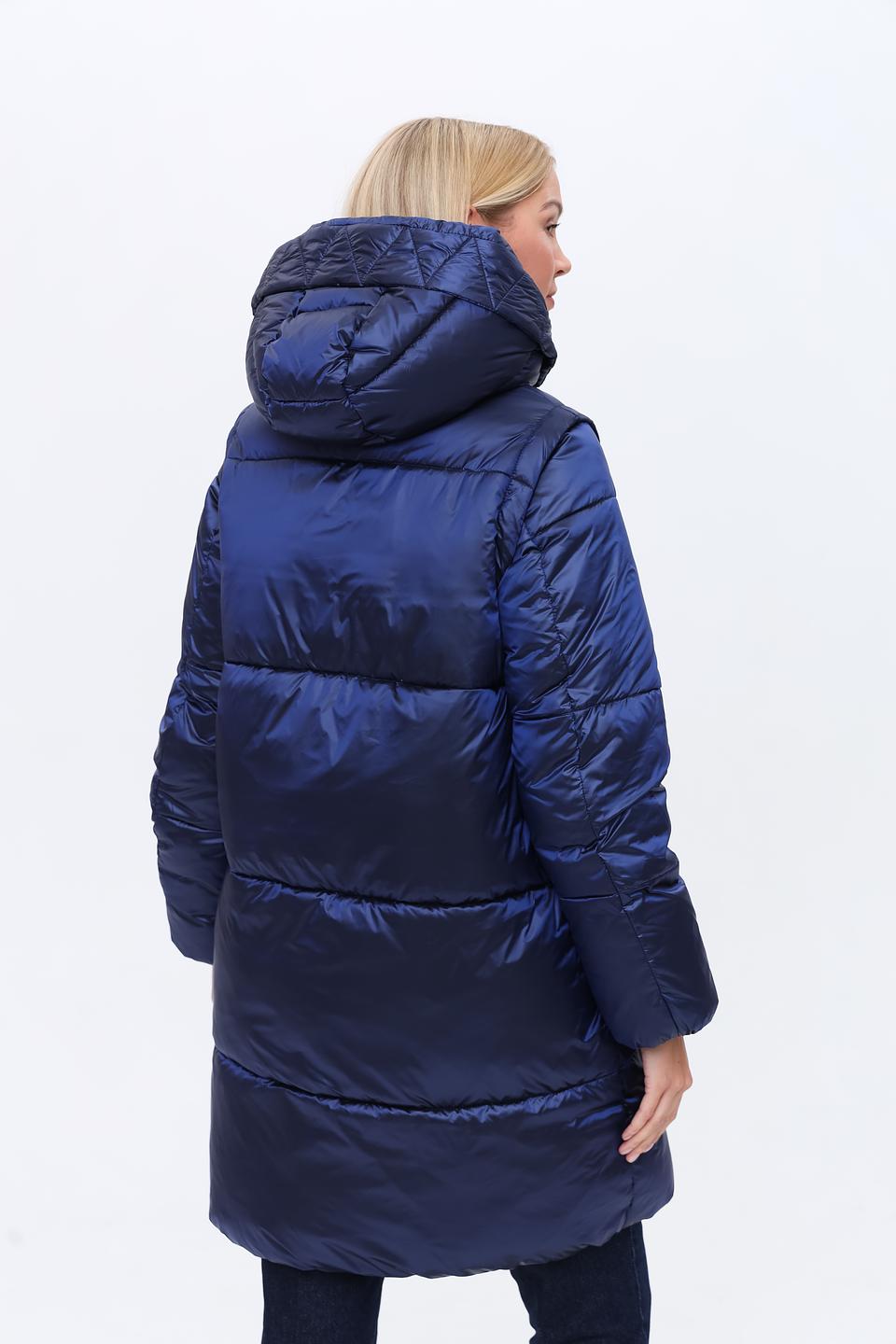 Пальто Electra style синее стеганое