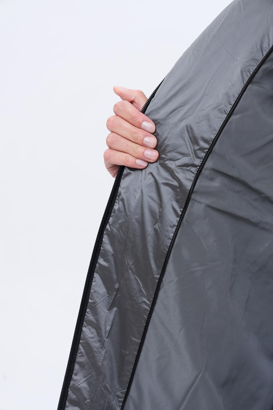 Пальто Olsen стеганое серое