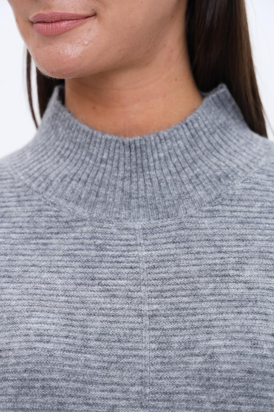 Пуловер Time Zone серый с горлом