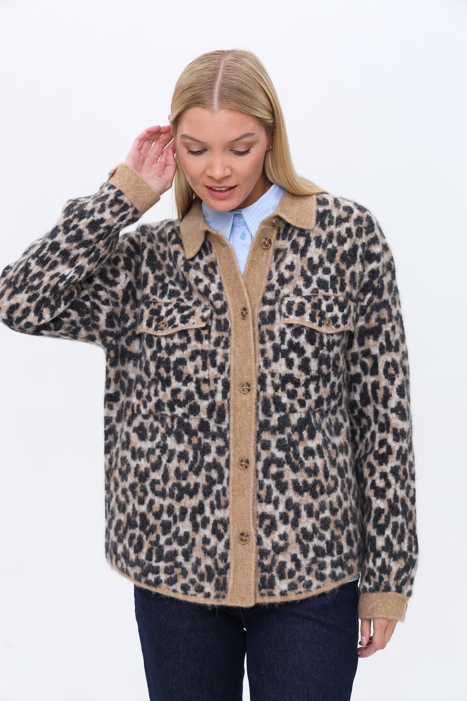 Жакет Oui леопардовый
