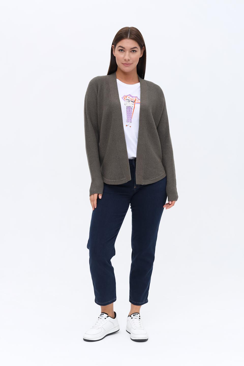 Кардиган Bianca вязаный хаки