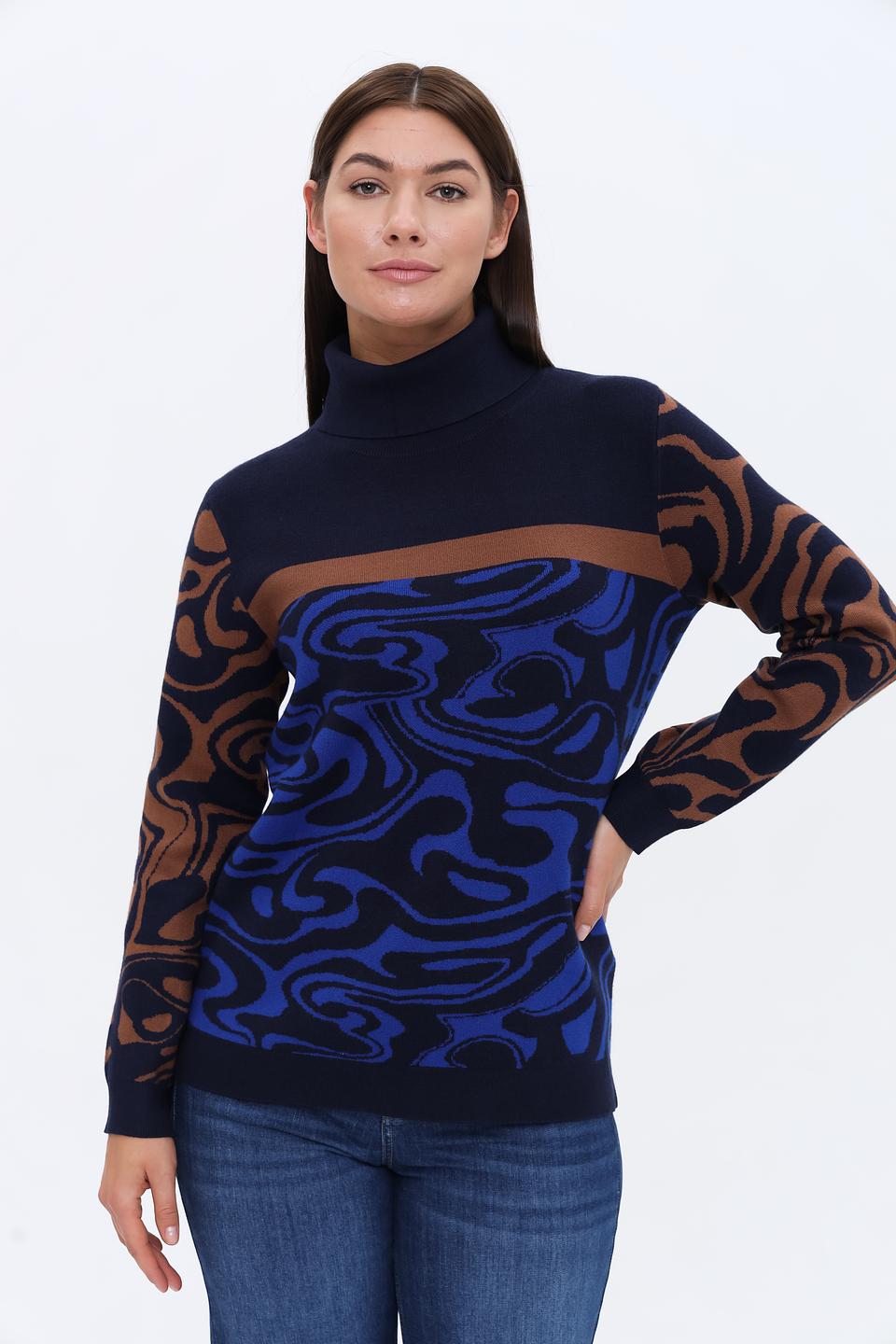 Пуловер Tuzzi с узором синий