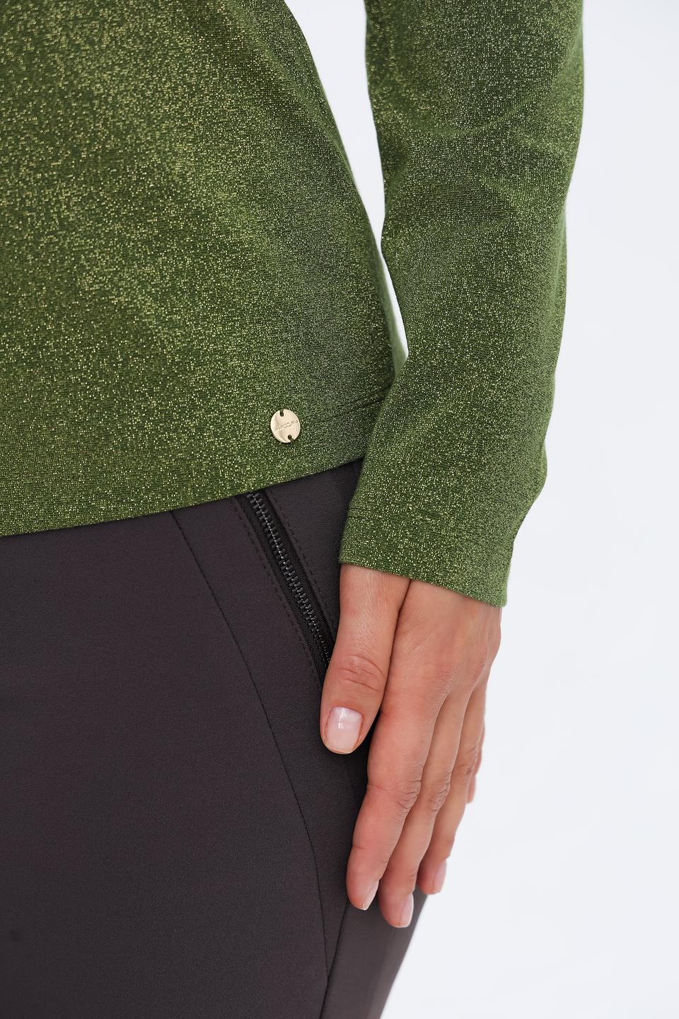 Водолазка Marc Cain с блеском, оливковый