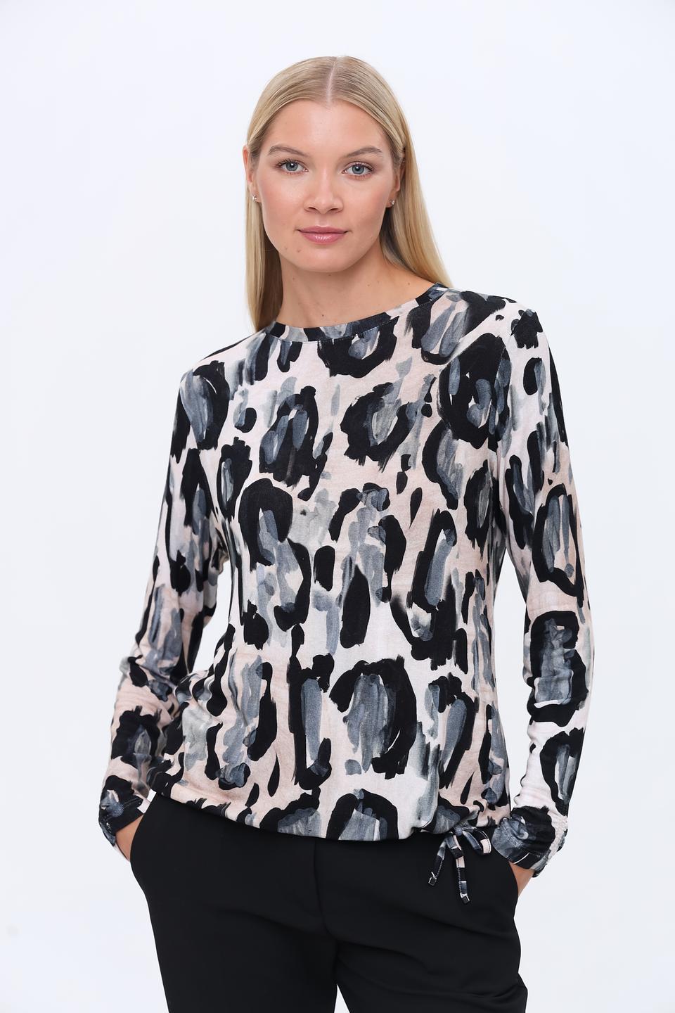 Пуловер Lecomte с леопардовым принтом