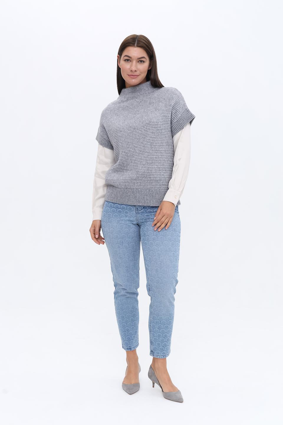 Жилет Lecomte вязаный серый