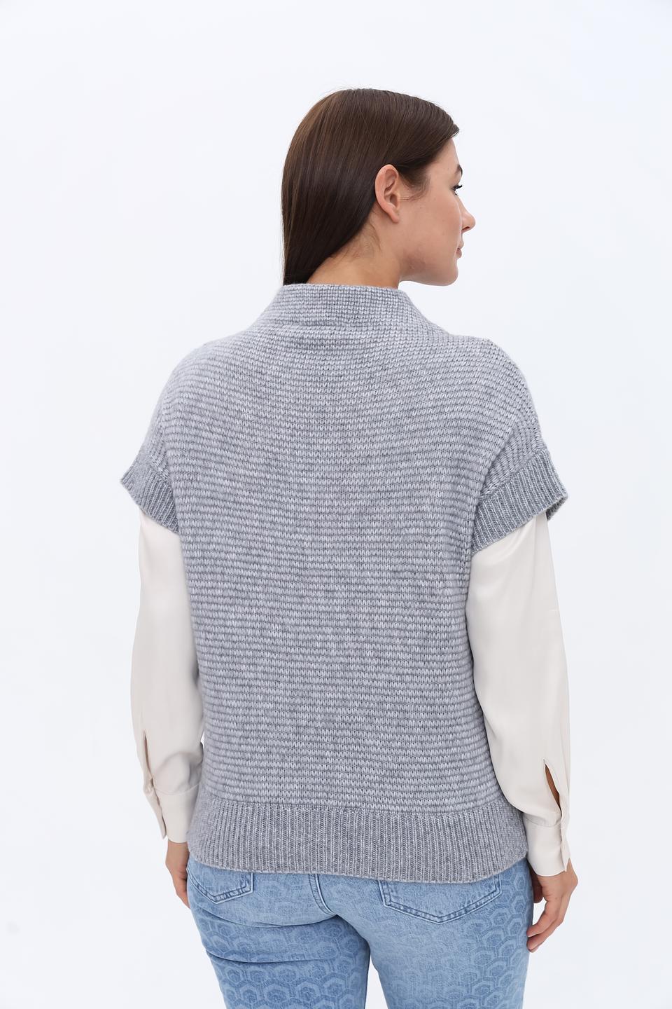 Жилет Lecomte вязаный серый