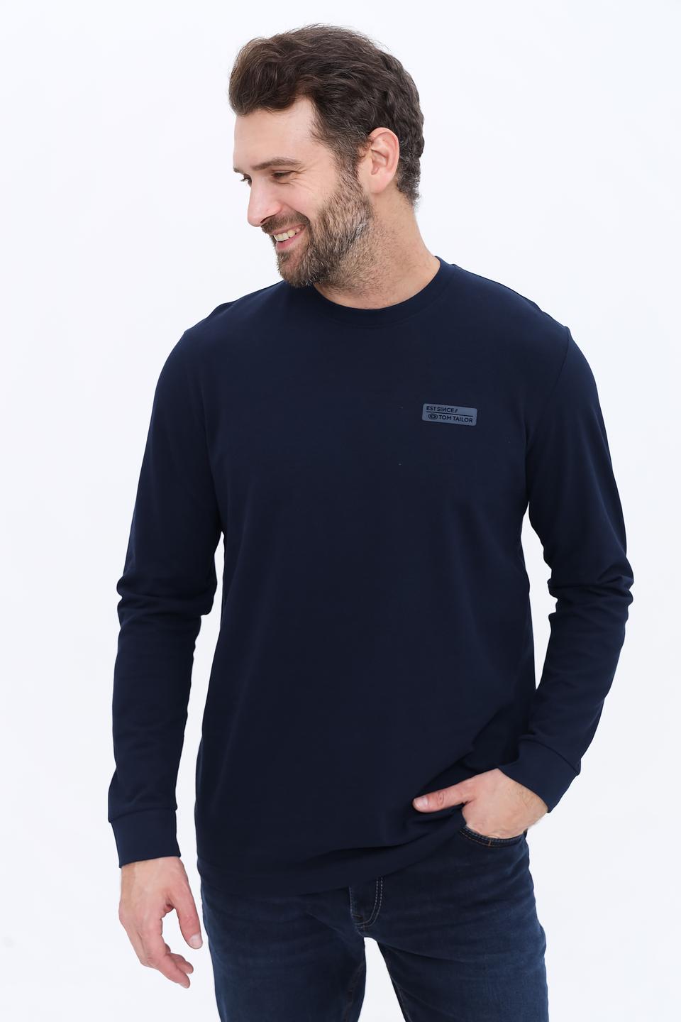 Лонгслив Tom Tailor темно-синий