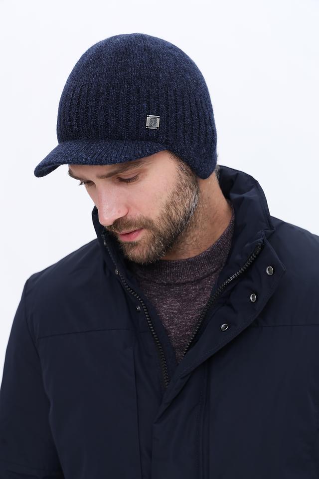 Шапка Marhatter мужская вязаная синяя