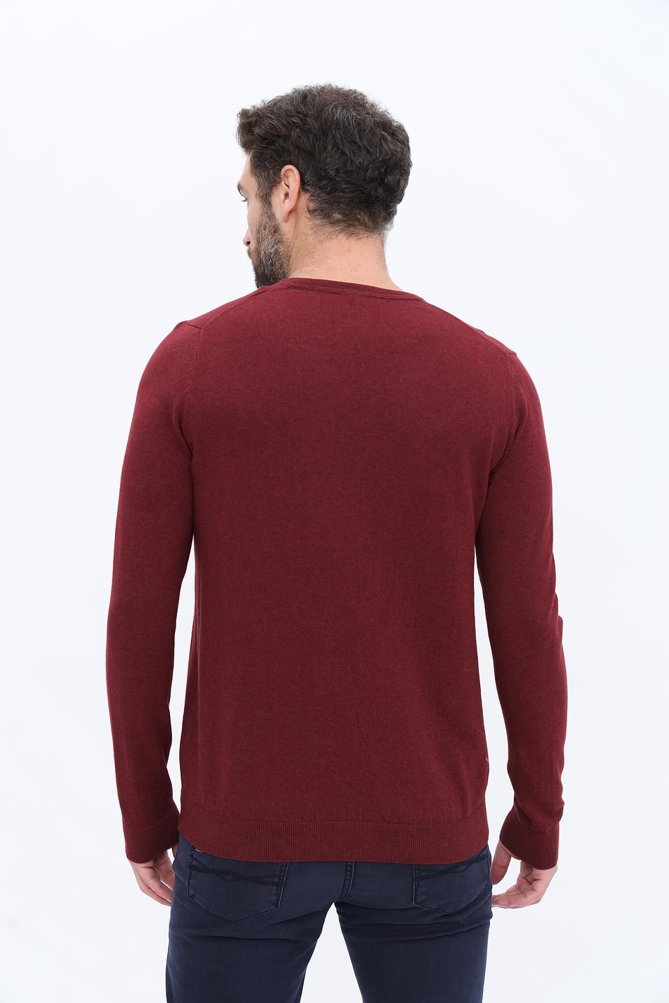 Джемпер Basefield V-образный бордовый
