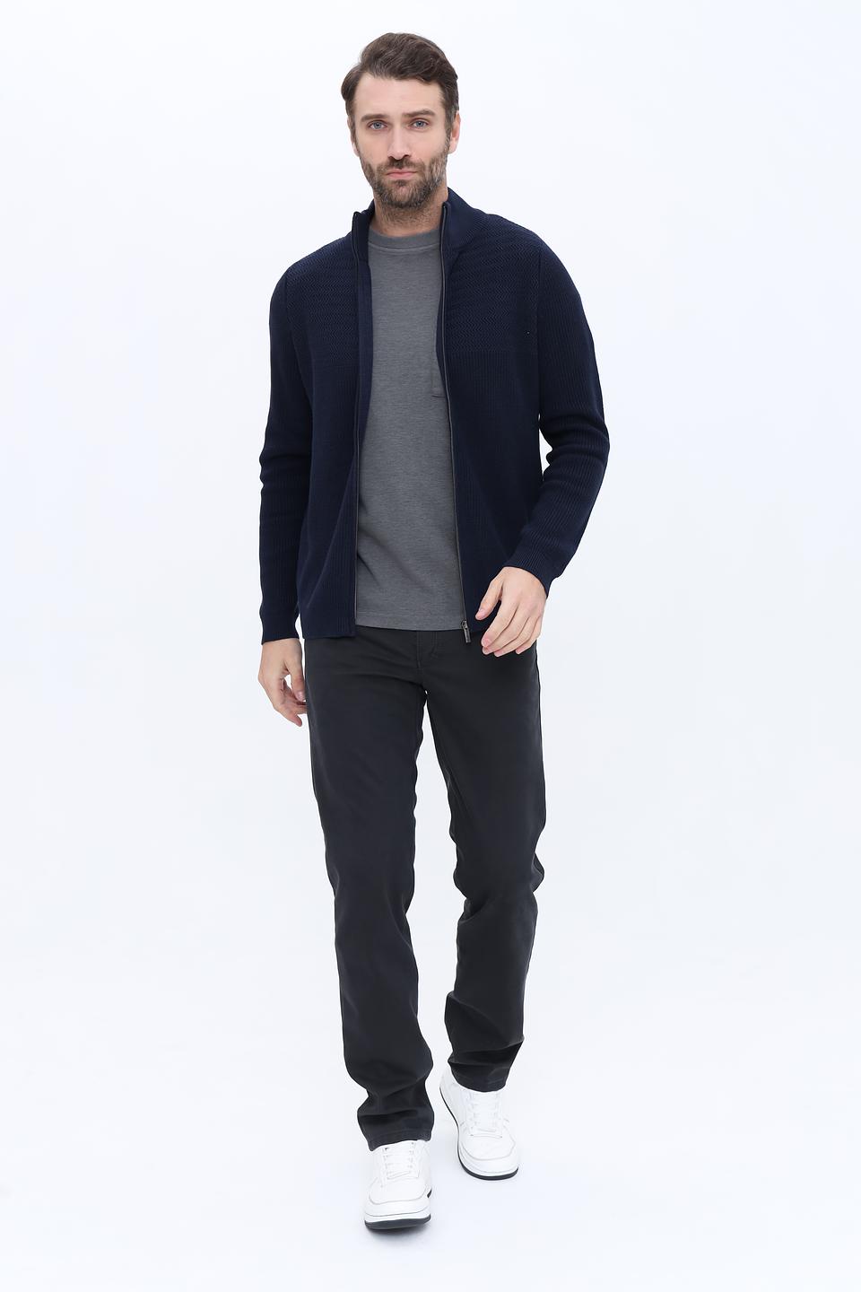Кардиган Basefield мужской тёмно-синий на молнии