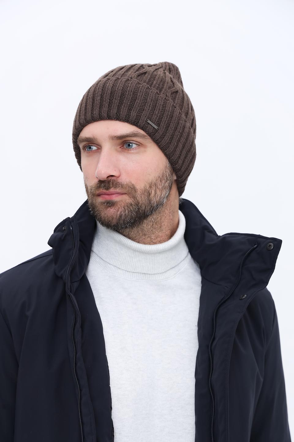 Шапка Marhatter мужская коричневая