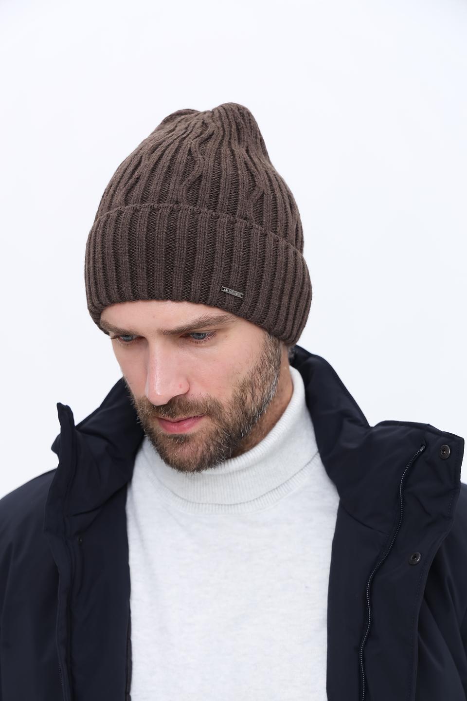 Шапка Marhatter мужская коричневая