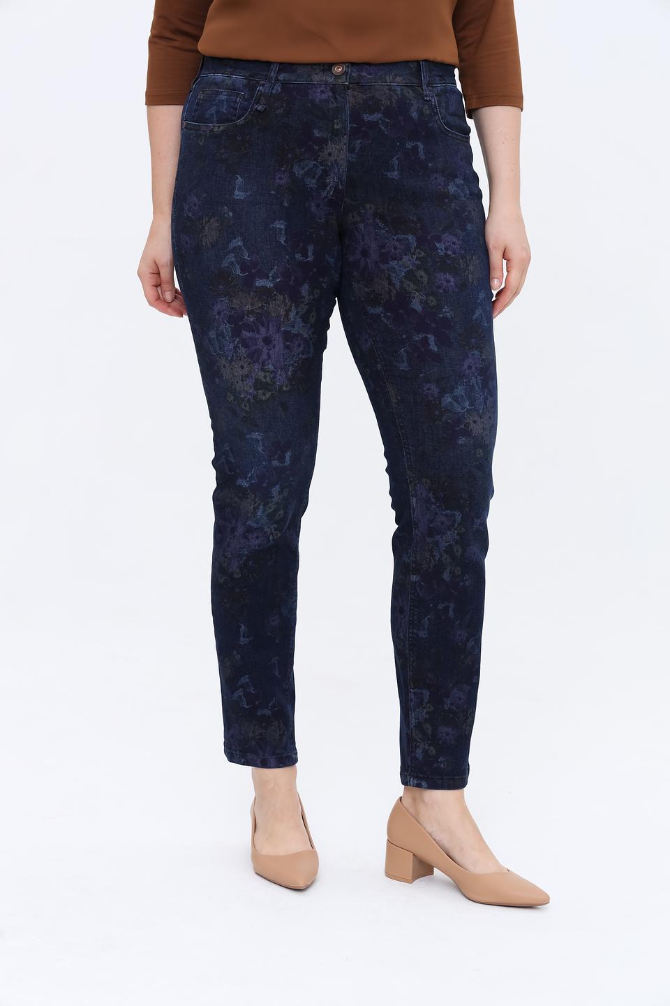 Джинсы Zerres с цветочным принтом