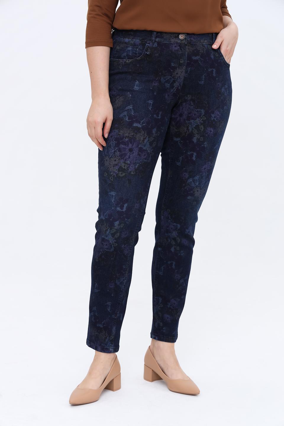 Джинсы Zerres с цветочным принтом