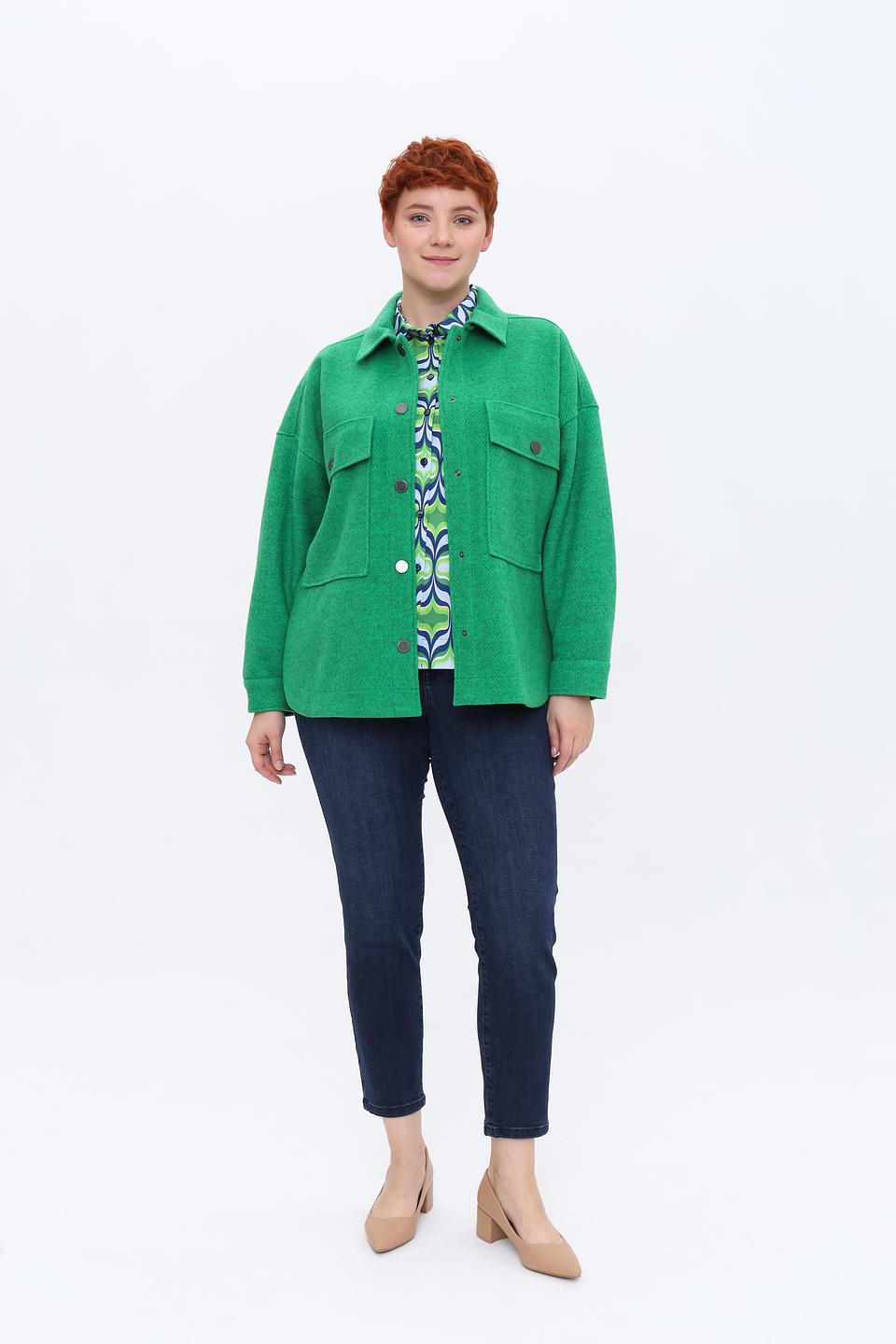 Рубашка You Just White зеленая