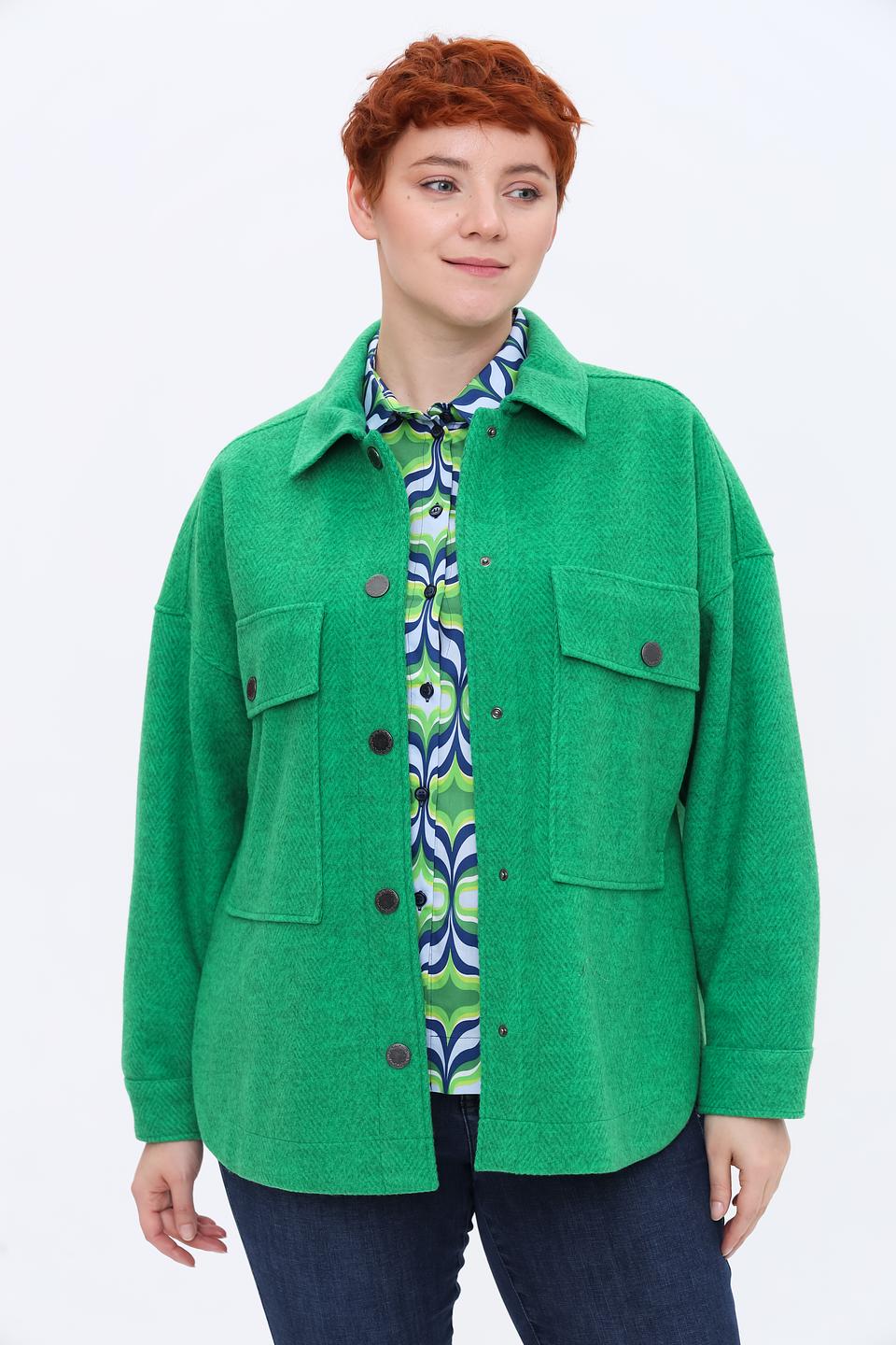 Рубашка You Just White зеленая