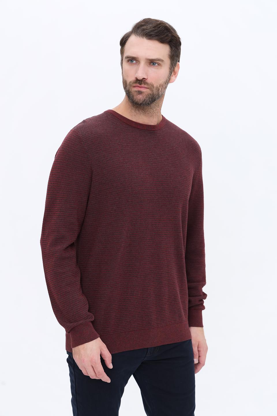 Джемпер Casa Moda бордовый с текстурой