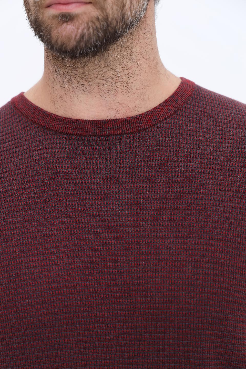 Джемпер Casa Moda бордовый с текстурой