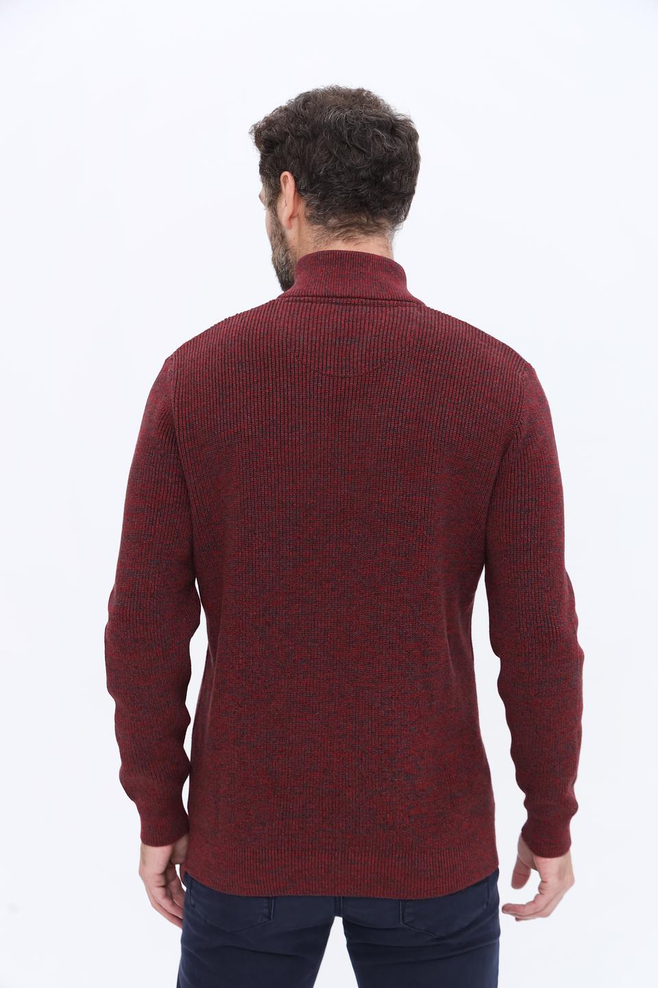 Джемпер Casa Moda с молнией бордовый