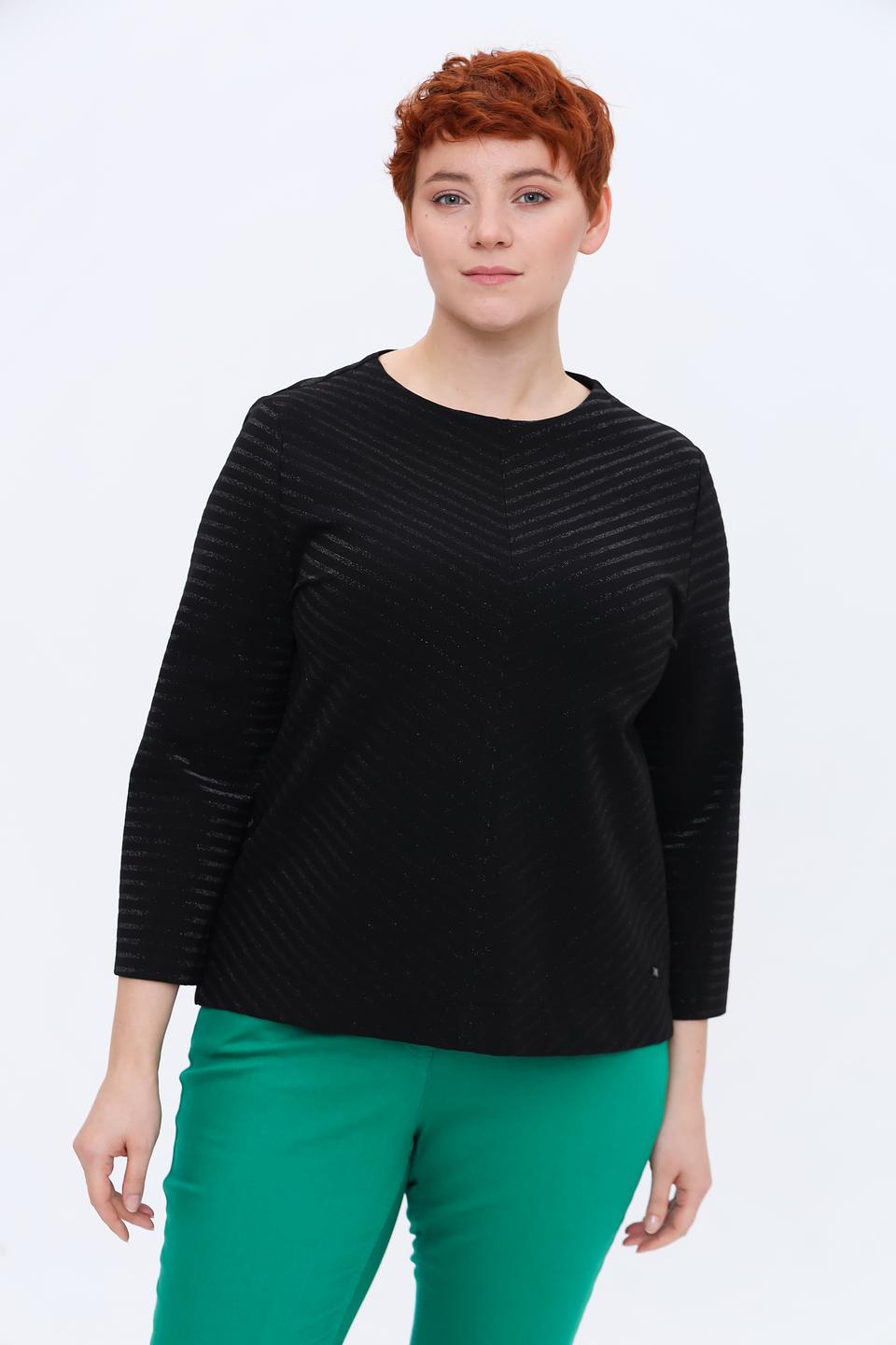 Пуловер Bianca чёрный с узором