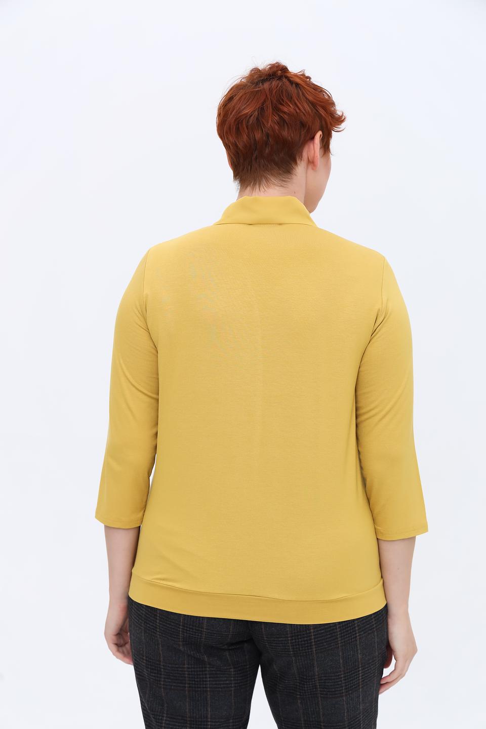 Блуза Frank Walder с бантом горчичный