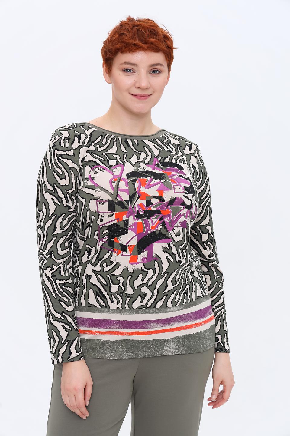 Лонгслив Lebek с принтом