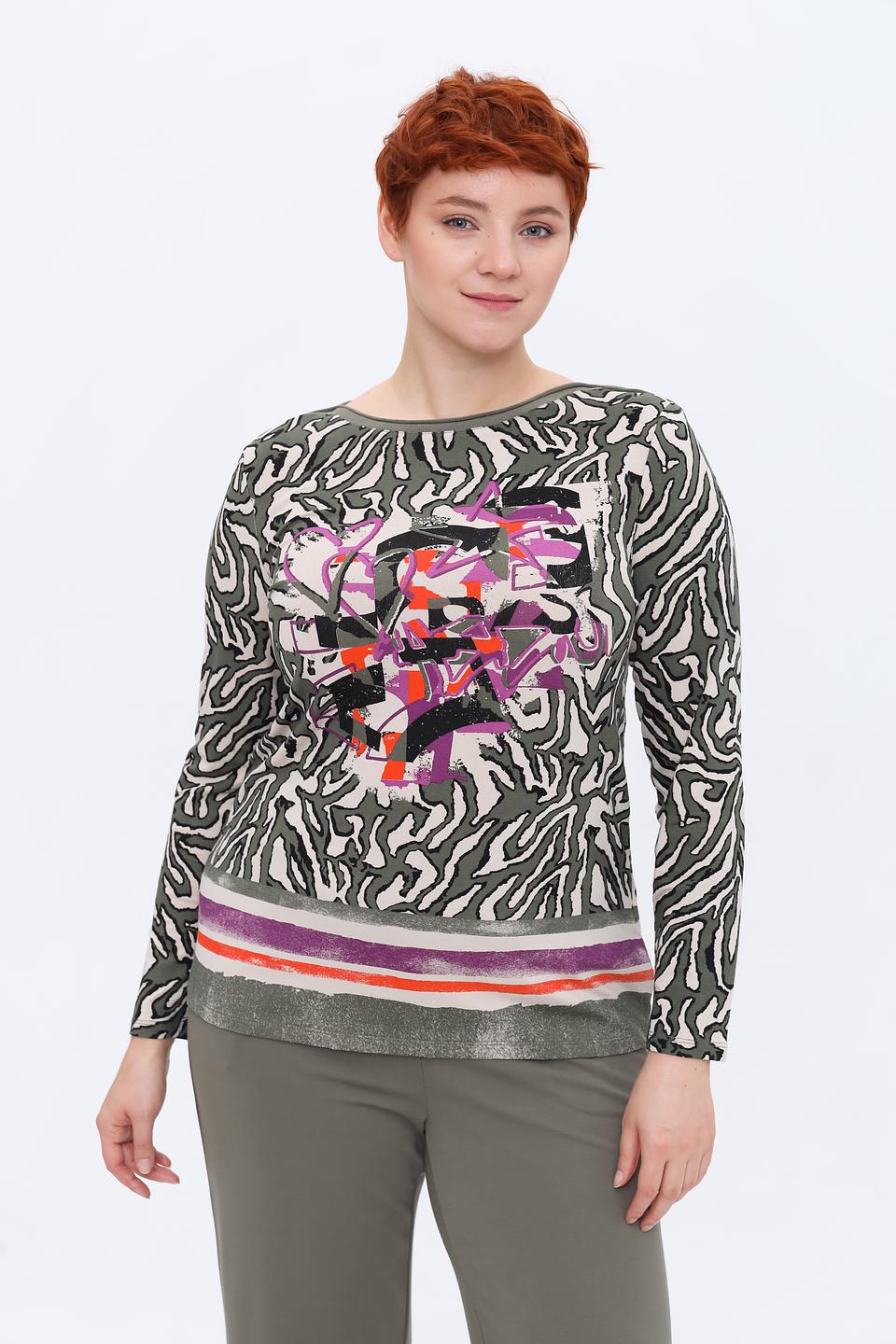 Лонгслив Lebek с принтом