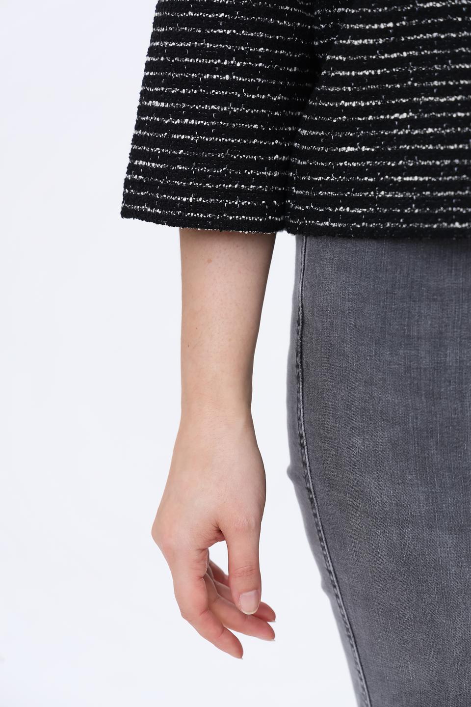 Пуловер Rabe collection в полоску чёрный