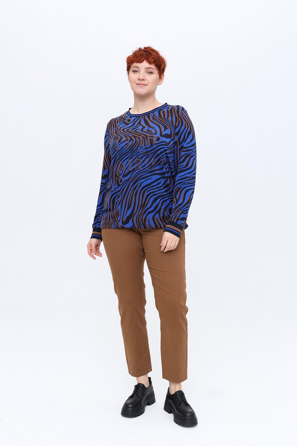 Лонгслив Frapp с принтом зебра