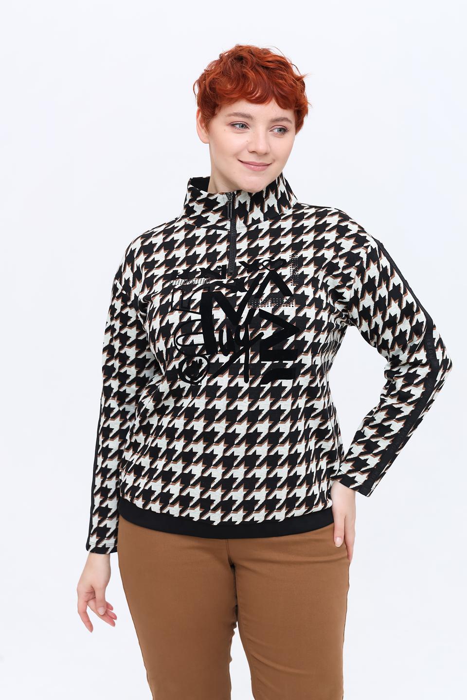 Пуловер Lebek в клетку