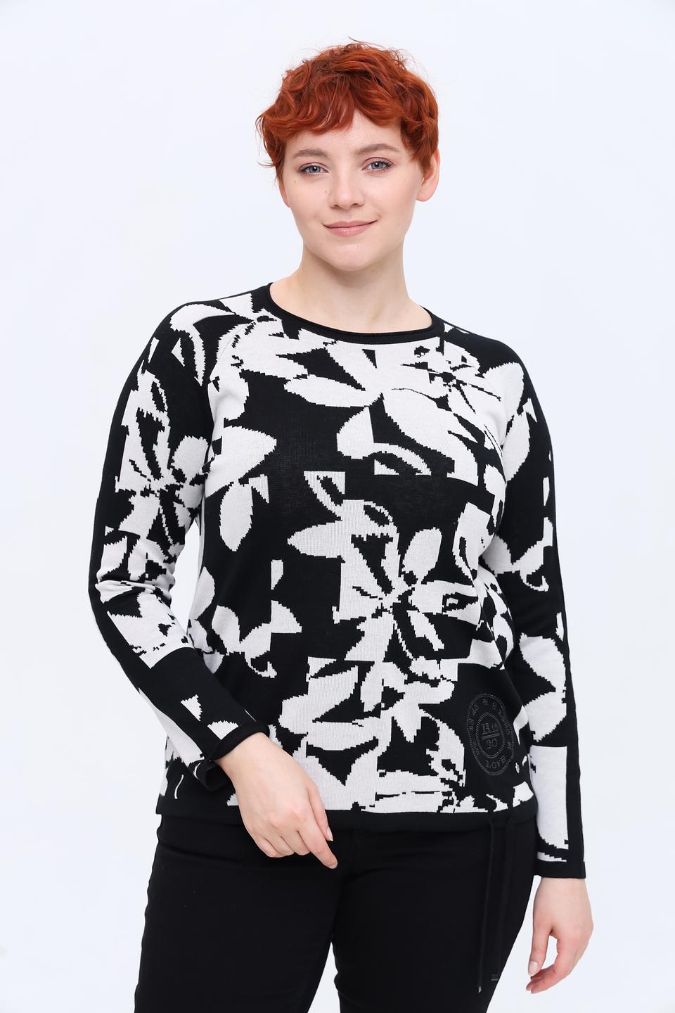 Пуловер Rabe collection с цветочным принтом